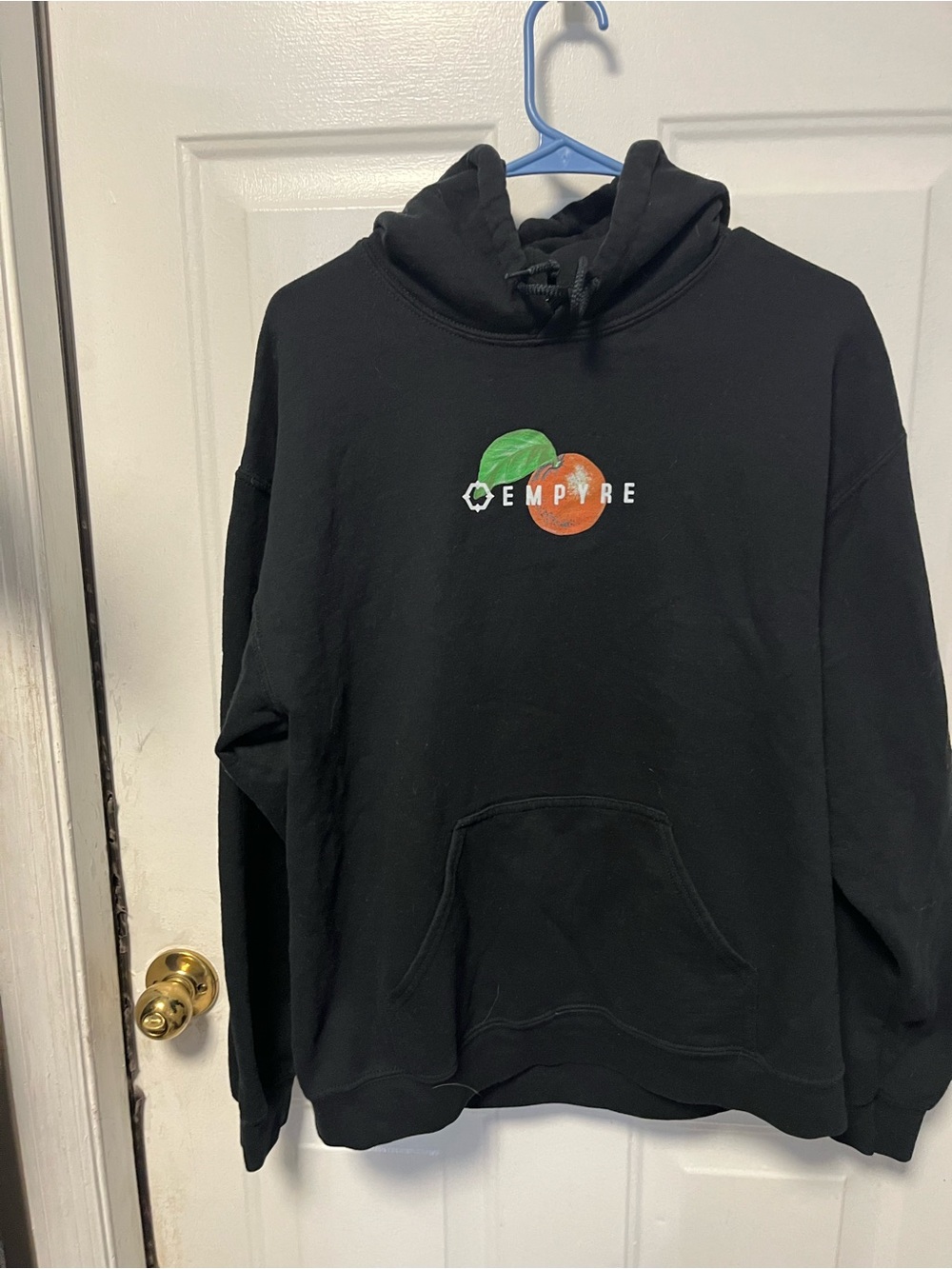 Empyre Black Crewneck Hoodie with Fruit Logo size medium